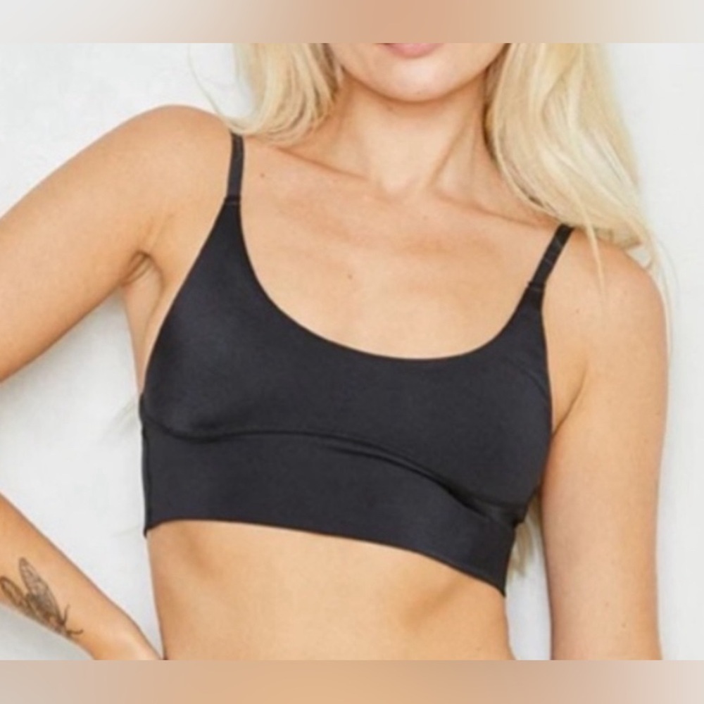 We are HAH | Free People Scoop Neck Cami BrHAH Bralette Black Noir Size XS NWT